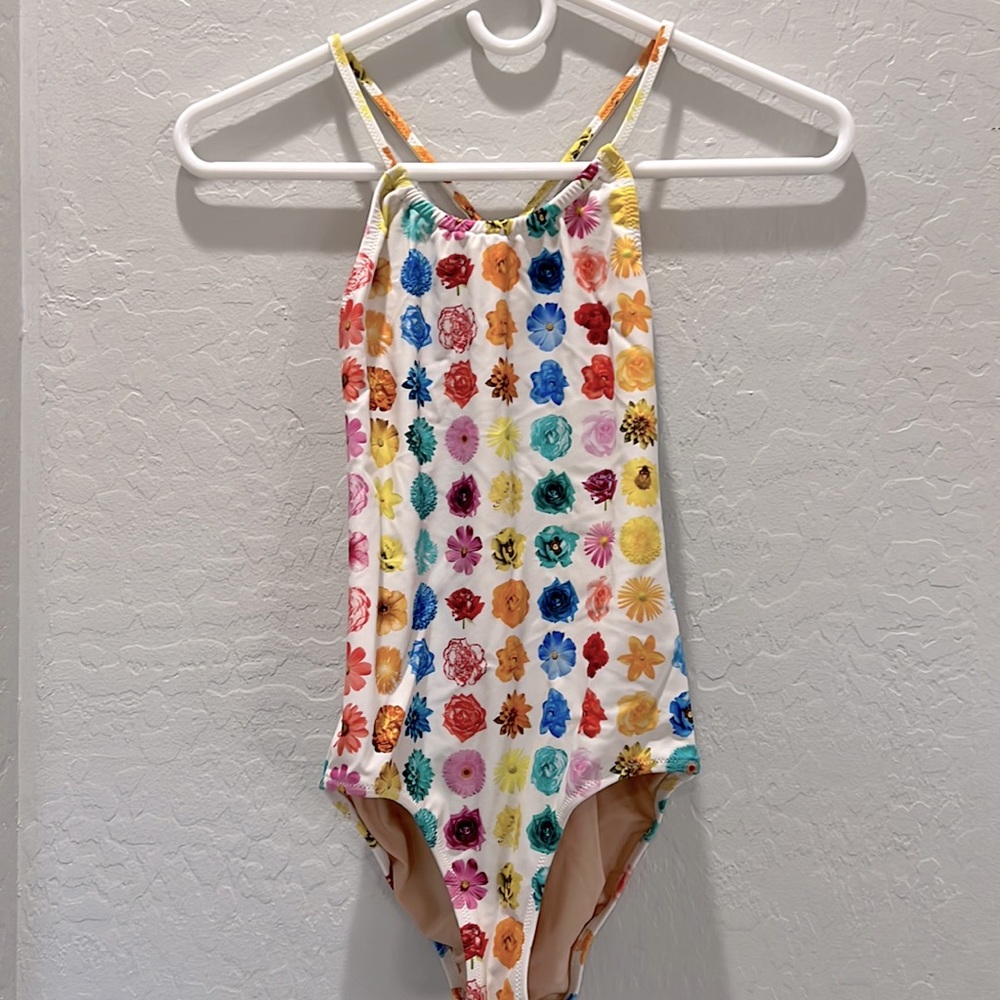 J.Crew kids one piece floral swimsuit
